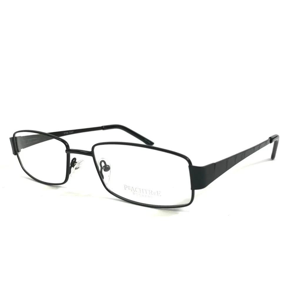 Peach Tree by Capri Eyeglasses Frames PT88 Black Rectangle Wire Rim 55-20-145